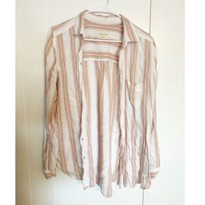 American eagle boyfriend striped button down shirt